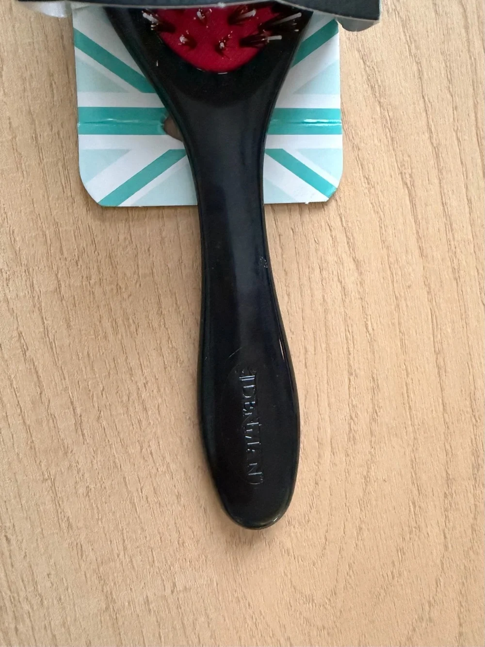 Denman The Style & Shine Smoother Hair Brush - Black with Red Cushion